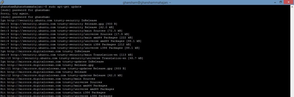 Update the ubuntu system