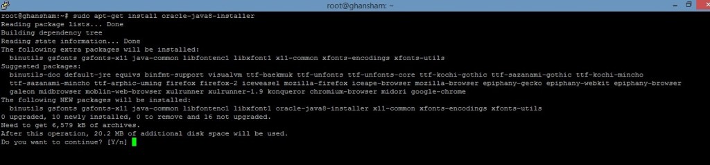 installation of java 1.8