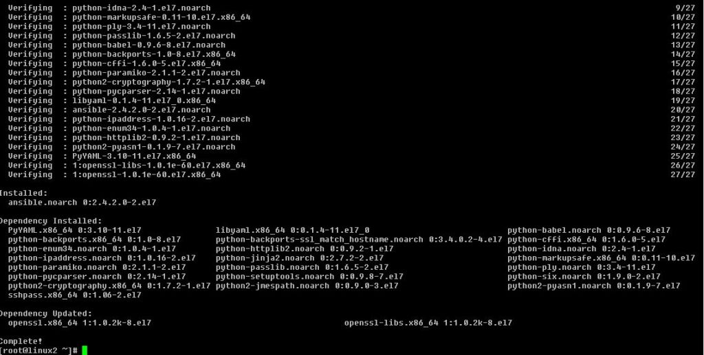 How to install Ansible in CentOS 7 using Yum