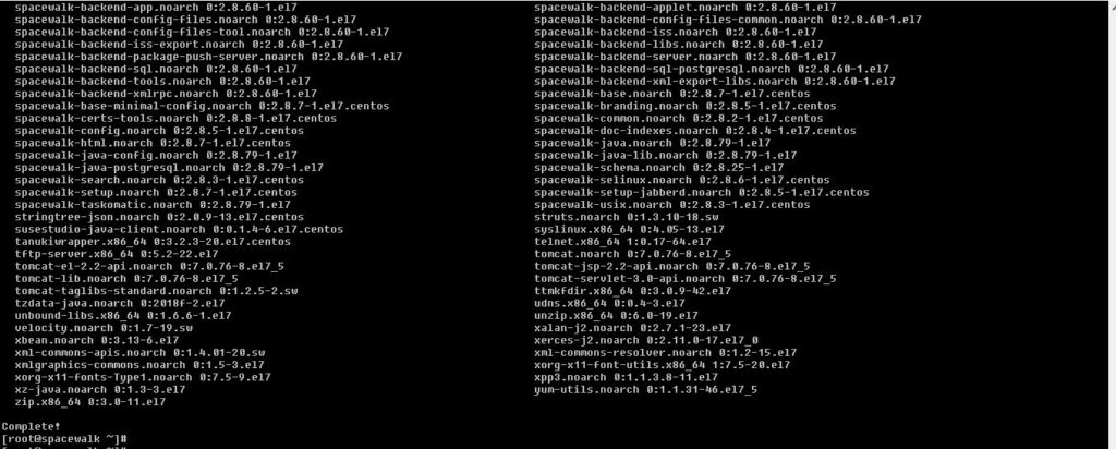 spacewalk postgressql installation process