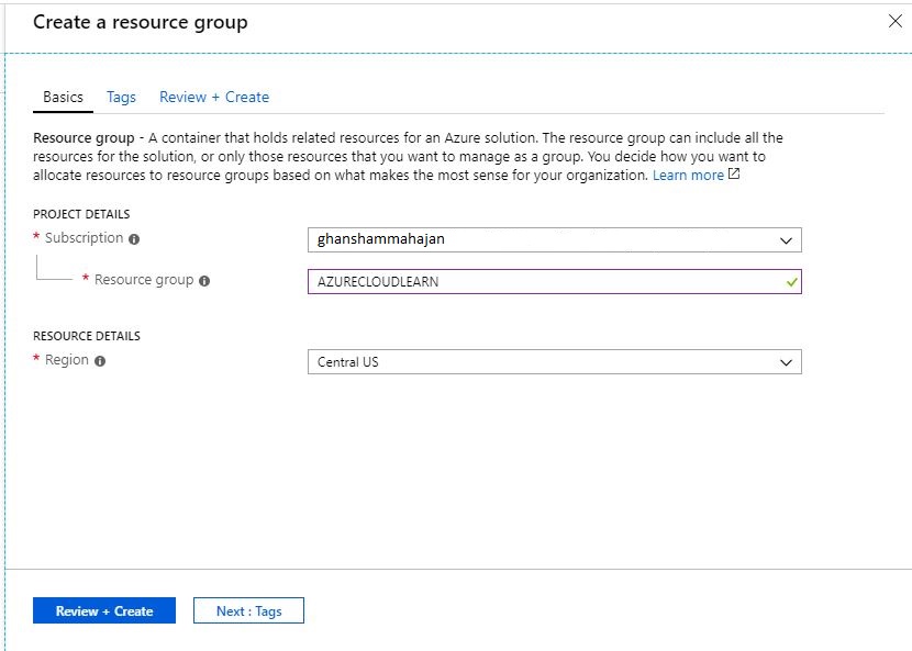 Azure Resource Group Name