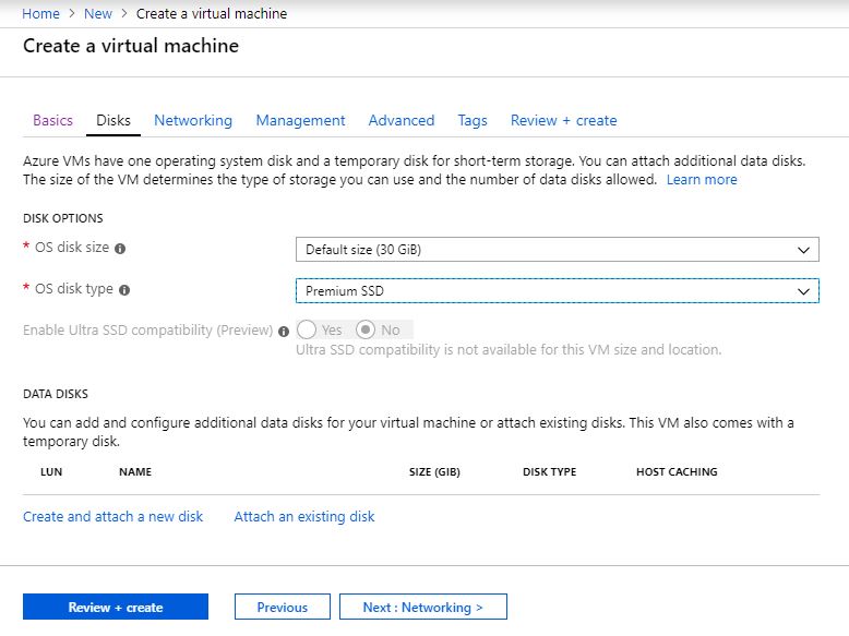 Azure VM Disk