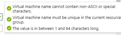 Azure VM Name creation policy