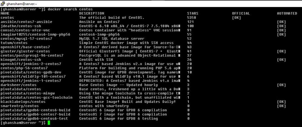 How to manage Docker containers on CentOS/RHEL 7.x